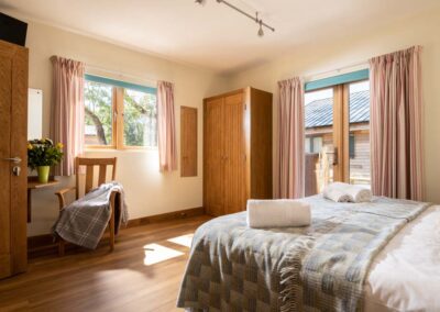 Cosy accessible downstairs double bedroom at Sicilian Lemon holiday house, Hampshire