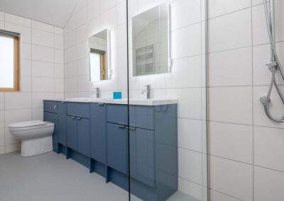 Large en-suite shower room at Sicilian Lemon woodland house, Hampshire